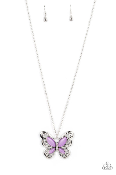 Wings Of Whimsy - Purple Necklace Butterfly