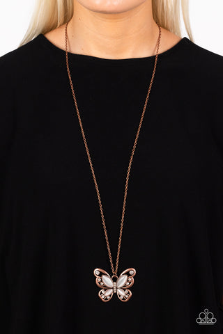 Wings Of Whimsy - Copper Necklace Butterfly