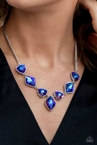 Glittering Geometrics - Purple Necklace