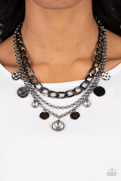 Industrial Noise - Black Gunmetal Necklace