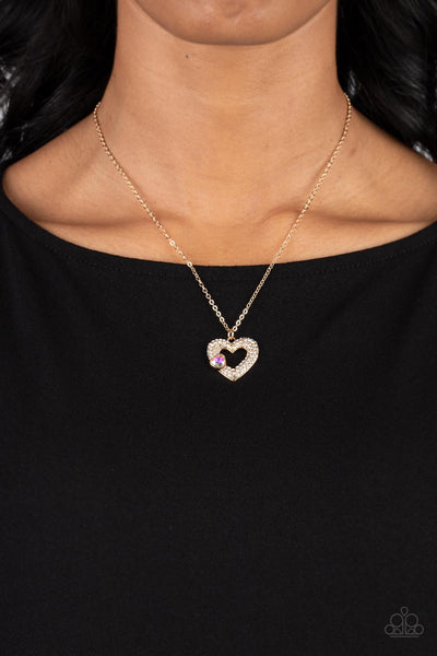 Bedazzled Bliss - Multi Necklace Heart