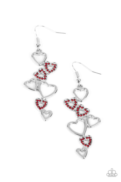 Sweetheart Serenade - Red Earrings Hearts