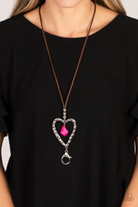 Santa Fe Sweetheart - Pink Necklace Heart