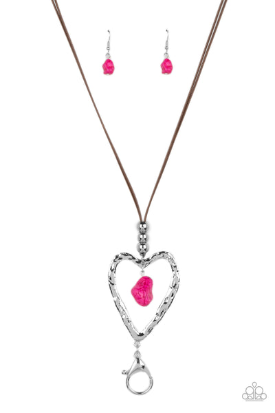 Santa Fe Sweetheart - Pink Necklace Heart