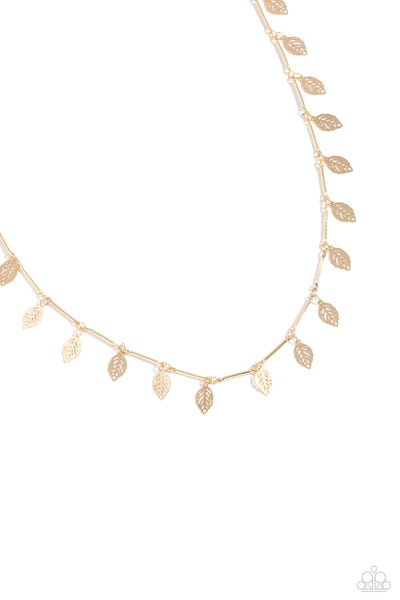 LEAF a Light On - Gold Necklace