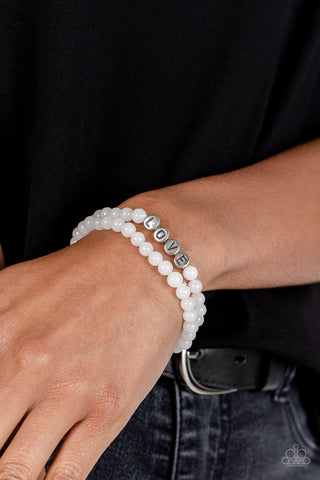 Devoted Dreamer - White Bracelets