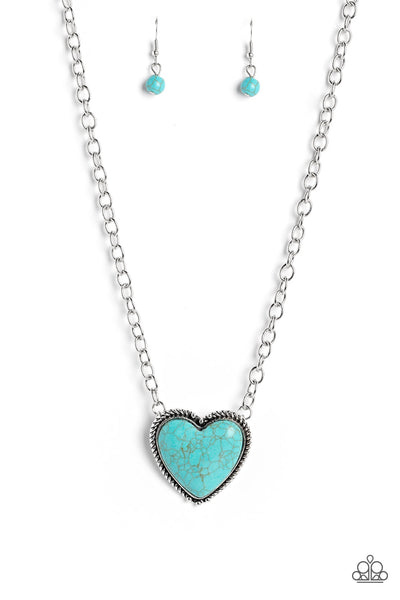 Authentic Admirer - Blue Necklace Heart