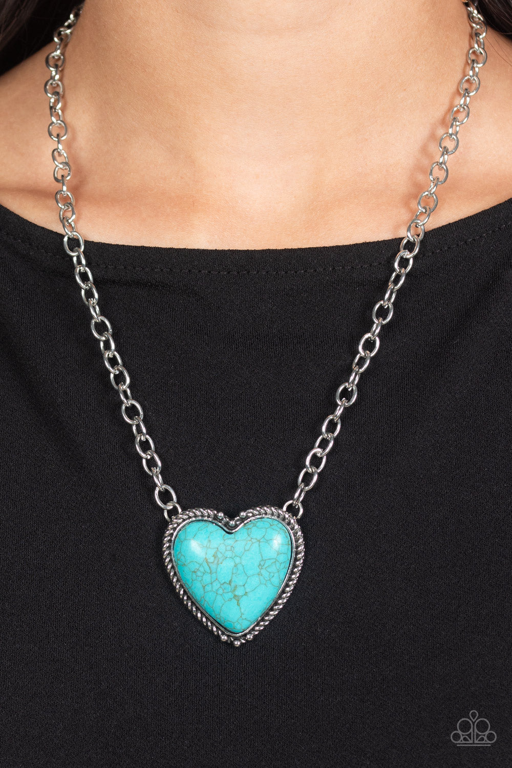 Authentic Admirer - Blue Necklace Heart