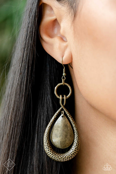 Forged Flare - Brass Earrings Fashion Fix 01/2023