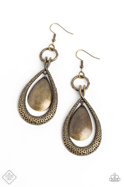 Forged Flare - Brass Earrings Fashion Fix 01/2023