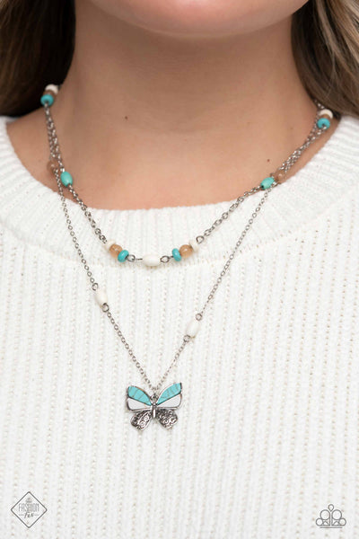 Free-Spirited Flutter - Blue Necklace Fashion Fix 01/2023