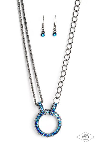 Razzle Dazzle - Blue Necklace Pink Diamond