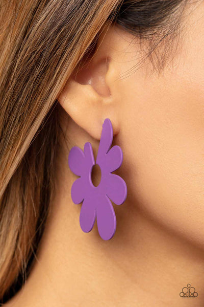 Flower Power Fantasy - Purple Earring EMP 2023