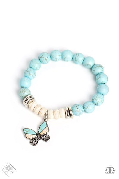 Bold Butterfly - Blue Bracelet Fashion Fix 01/2023