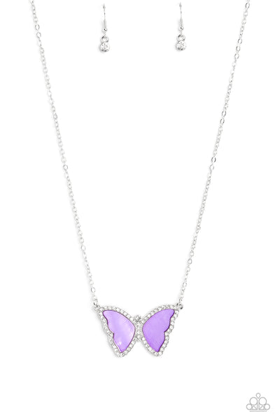 SHELL-bound - Purple Necklace Butterfly