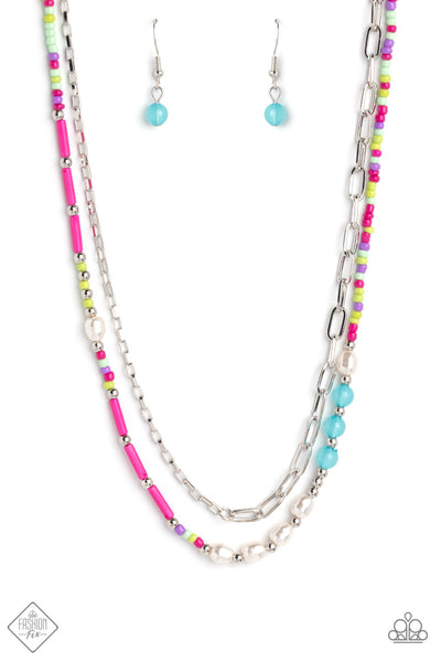 Coastal Composition - Pink Necklace Fashion Fix 01/2023