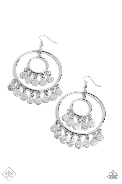 Caviar Command - Silver Earrings  Fashion Fix 02/2023