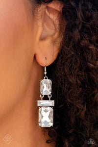 CHAIN Check - White Earrings  Fashion Fix 03/2023