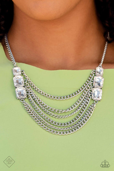 Come CHAIN or Shine - White Necklace Fashion Fix 03/2023