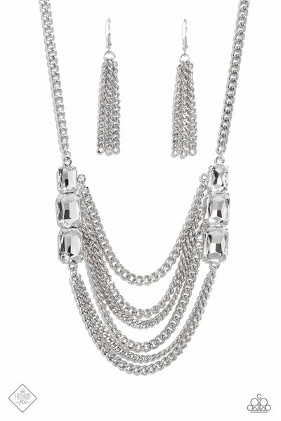 Come CHAIN or Shine - White Necklace Fashion Fix 03/2023