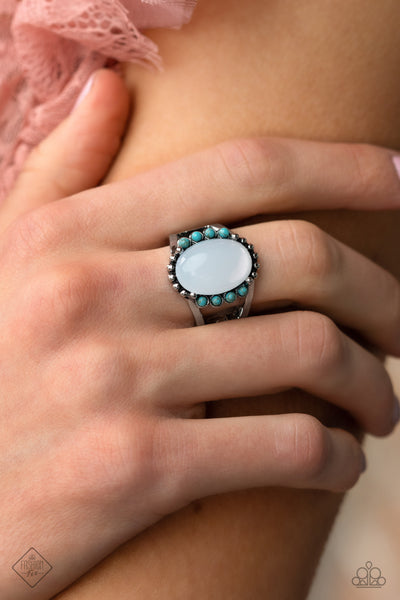 Captivating Cowboy - Blue Ring  Fashion Fix 03/2023