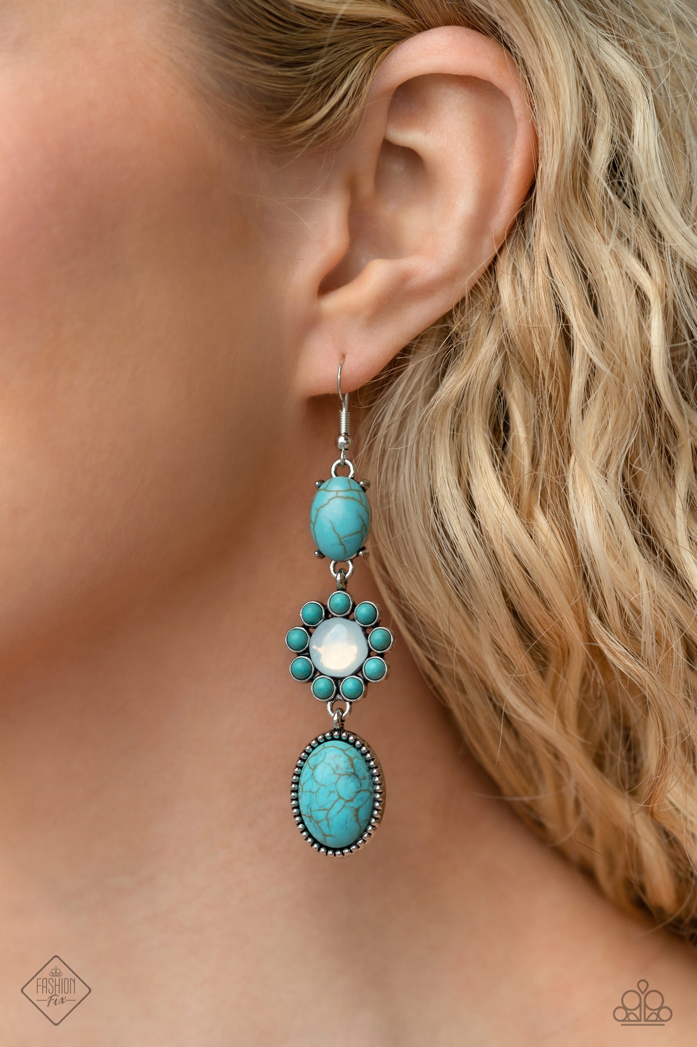 Carefree Cowboy - Blue Earrings Fashion Fix 03/2023