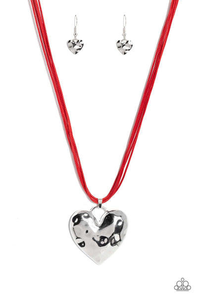 Confident Courtship - Red Necklace Heart