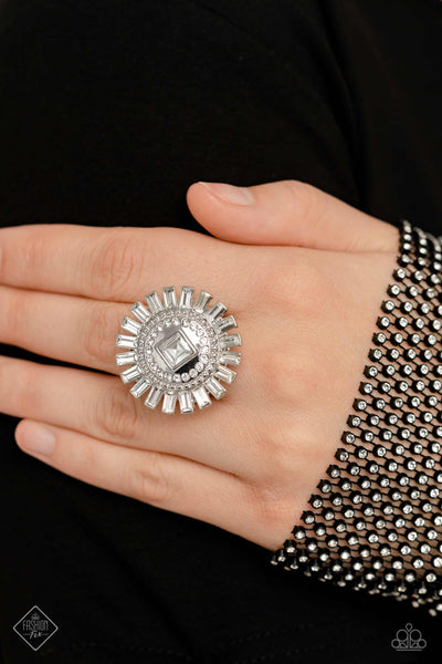 Shimmery Sprinkle - White Ring Fashion Fix 05/2023