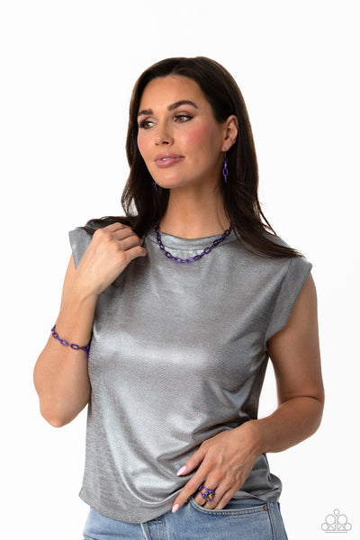 Exuberant Encore - Purple Necklace