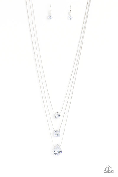 Lustrous Layers - White Necklace LOP 08/2023