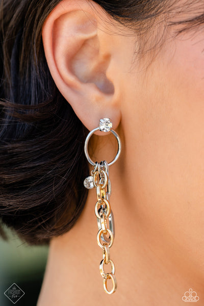 Two-Tone Trendsetter - Multi Earrings Fashion Fix 09/2023