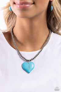 Picturesque Pairing - Blue Necklace Heart