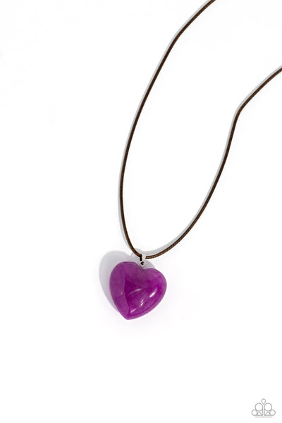 Serene Sweetheart - Purple Necklace Heart