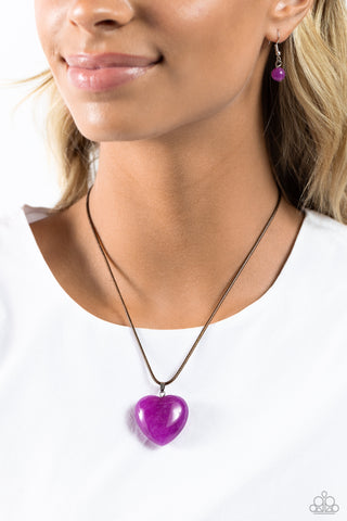 Serene Sweetheart - Purple Necklace Heart