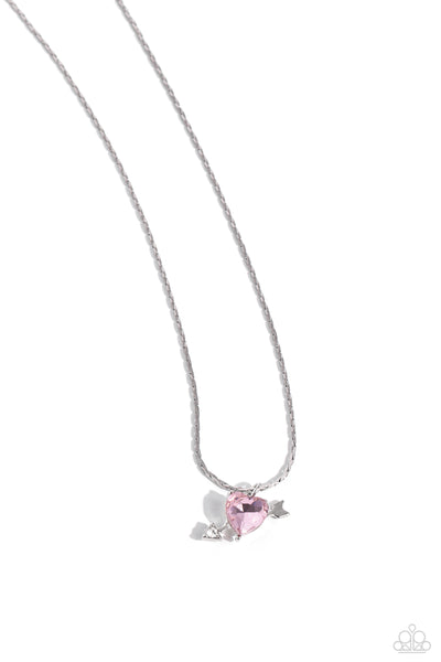 Courting Cupid - Pink Necklace Heart