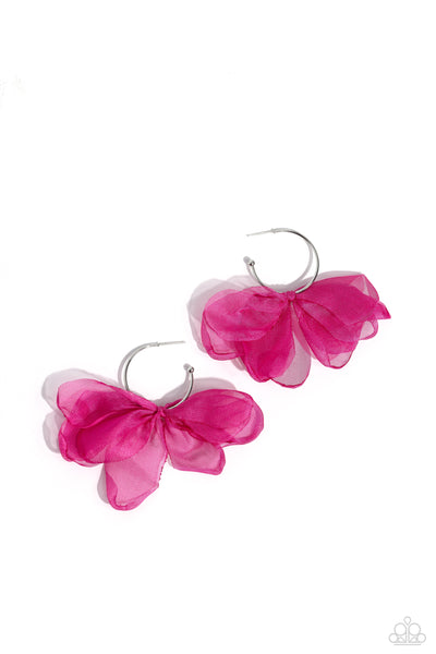 Chiffon Class - Pink Earrings