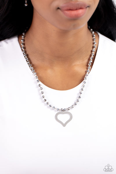 Faceted Factor - Silver Necklace Heart