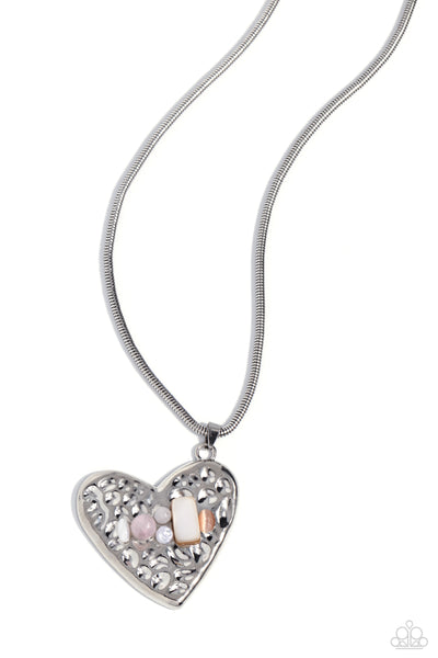 Tilted Trailblazer - Pink Necklace Heart