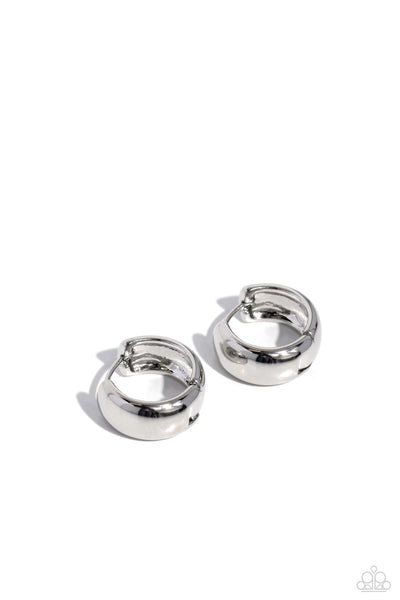 Hinged Halftime - Silver Earrings