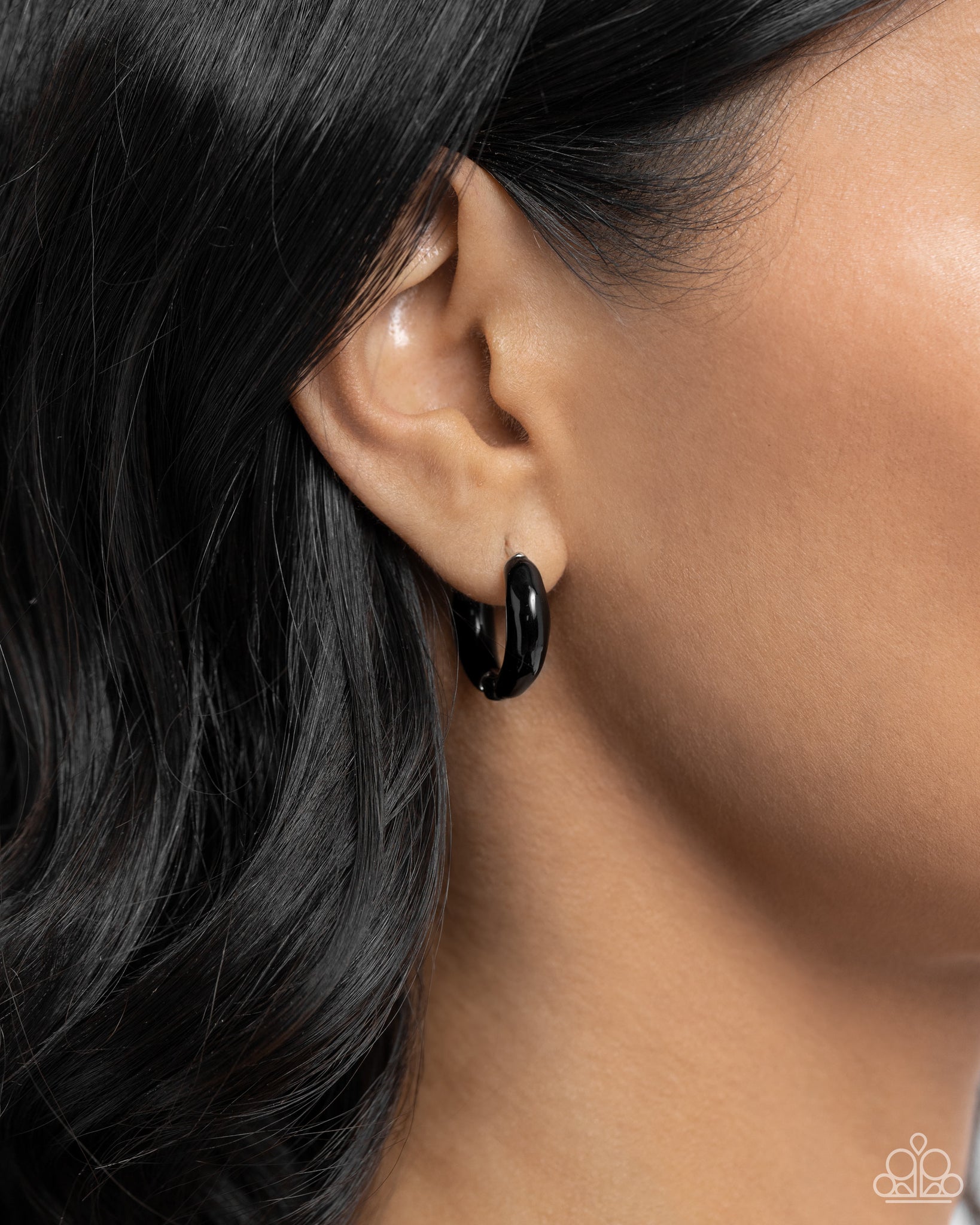 Pivoting Paint - Black Earrings