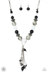 Break A Leg! Black/White Blockbuster necklace