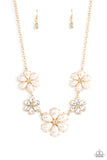 Fiercely Flowering- Gold Necklace